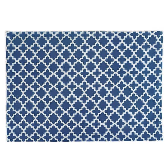 DII® Nautical Blue Lattice Placemat Set, 6ct.